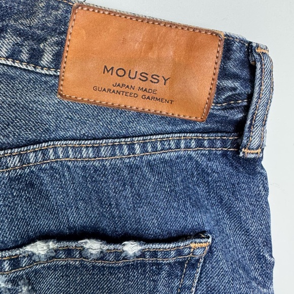 Moussy Vintage Medium Wash Distressed Ankle Bootcut Jeans Size 30 - Picture 5 of 7